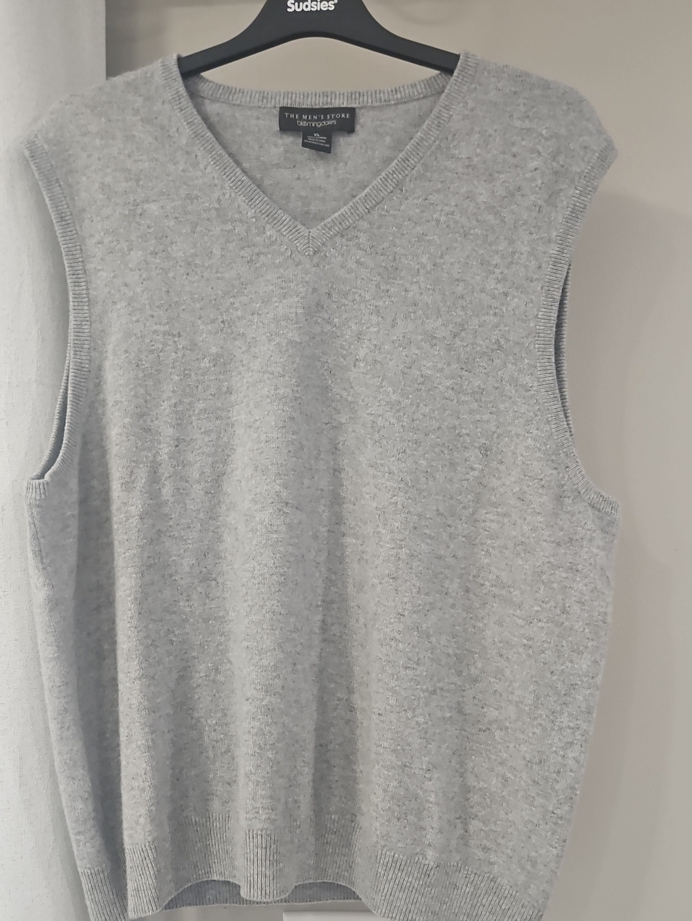 The Men's Store Light Grey V-Neck Sweater Vest